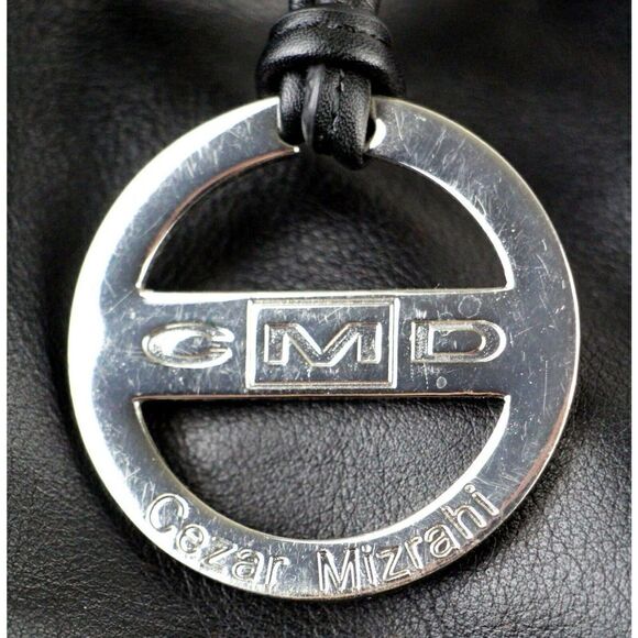 ROOMY Cezar Mizrahi BLACK GENUINE LEATHER SHOULDER BAG HANDBAG TOTE HOBO PURSE - Picture 2 of 16